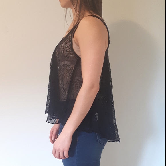 GUC Peppermint Lace Trapeze Top - Picture 2 of 6